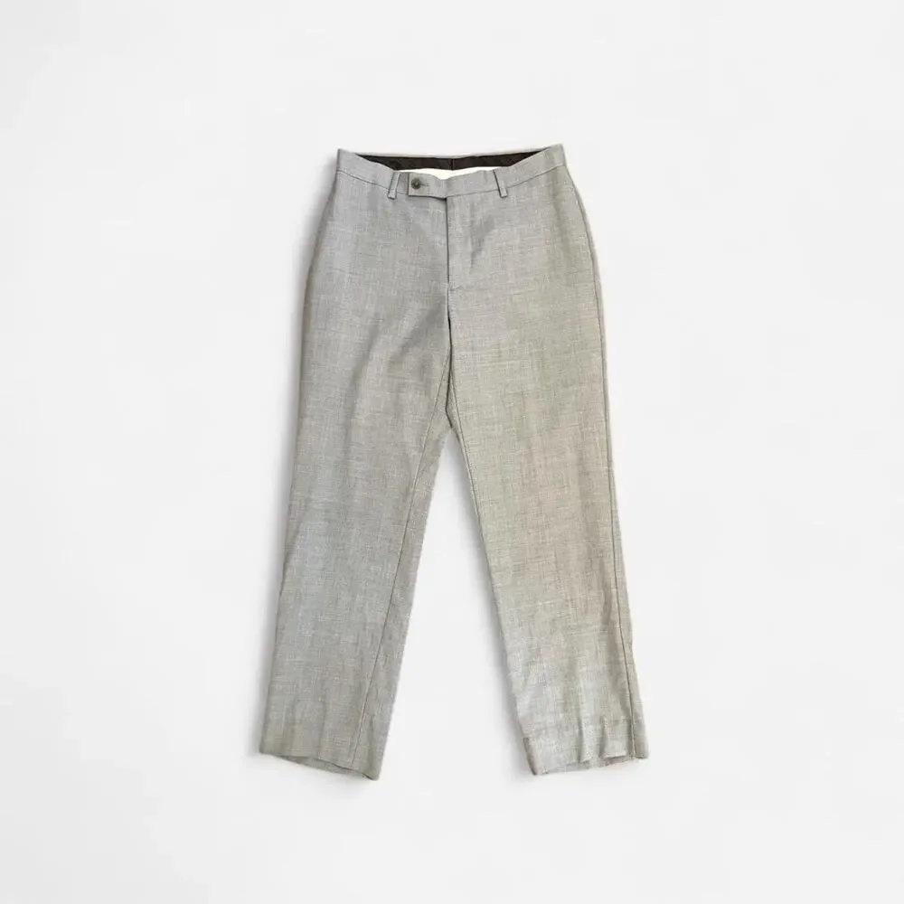 Gray dress pants tailored suit -  14.5” waist laid flat (29W)